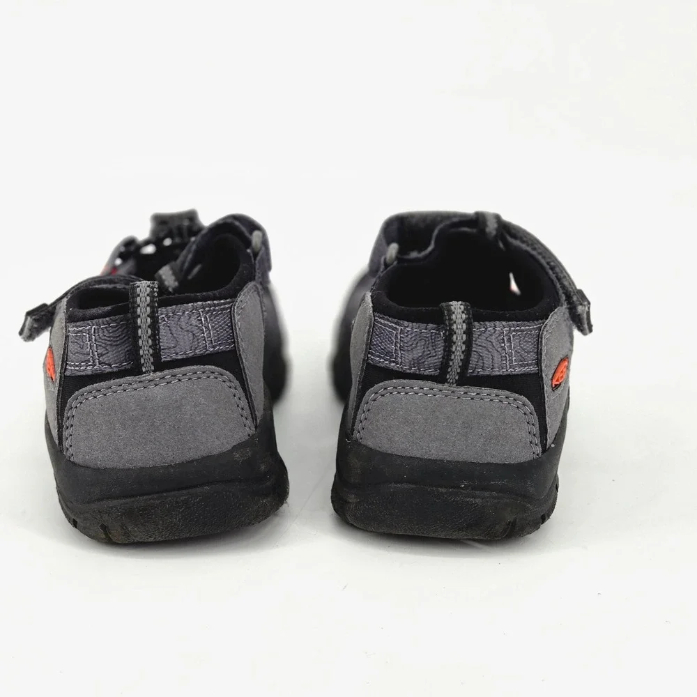 KEEN Newport H2 Gray Orange Topographic Waterproof Closed Toe Sandals Kids 13